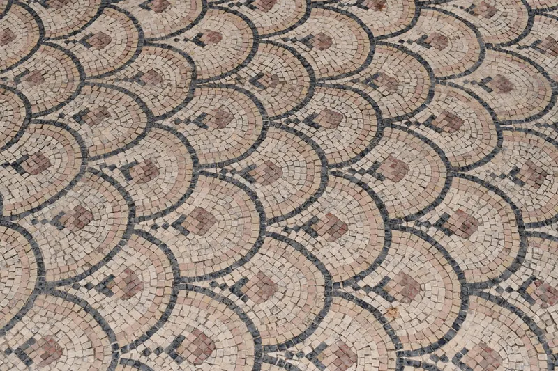 Fan-mosaic feature detail